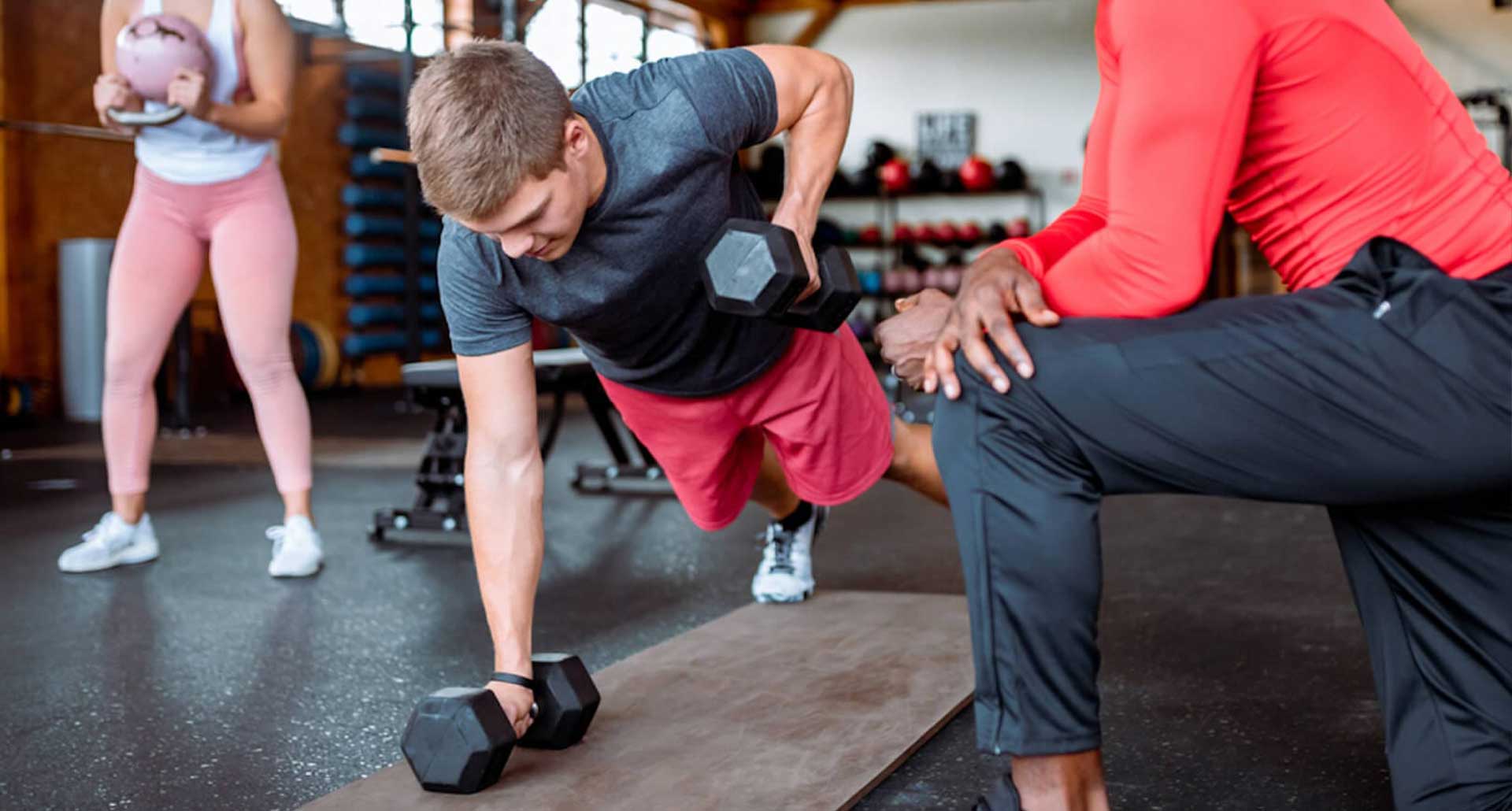 Teen working out in our gym